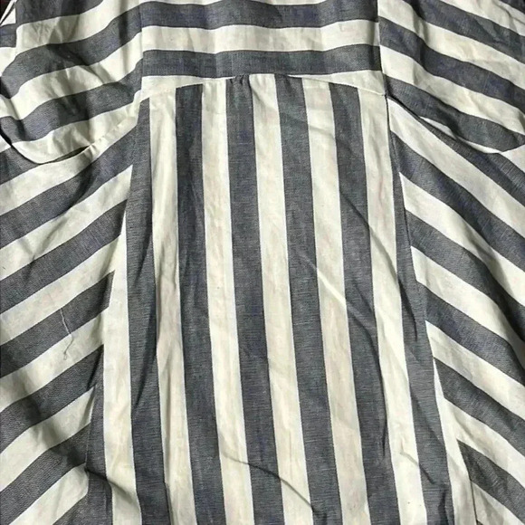 She + Sky Striped Midi Dress With Front Pockets Size S NWT - Picture 3 of 5